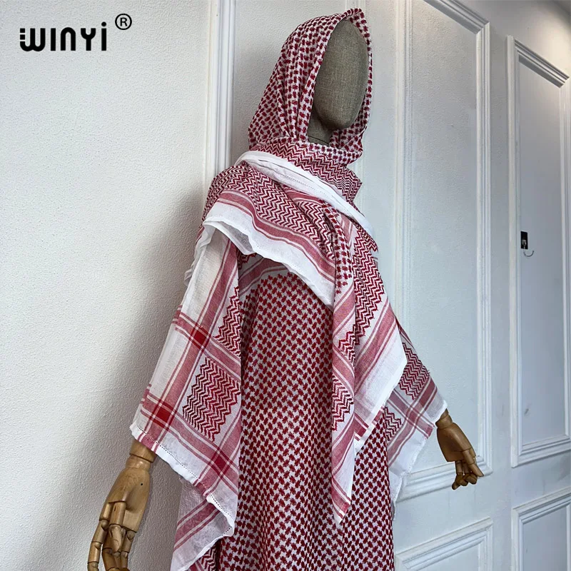 winyi robe classique avec Écharpe pour femme musulmane, ensemble 2 pièces, kaftan de soirée, ample, mode streetwear, abaya de luxe, dubaï