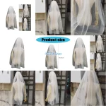 T21F – voile cathédrale créatif pour Halloween, décoration fiançailles, voile tempérament pour les artistes scène