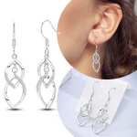 Boucles d&rsquo;oreilles en diamant rotatif délicates originales, en argent 925, bijoux de luxe pour femmes, cadeau de remise de diplôme pour petite amie