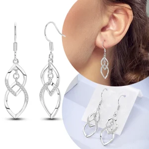 Boucles d&rsquo;oreilles en diamant rotatif délicates originales, en argent 925, bijoux de luxe pour femmes, cadeau de remise de diplôme pour petite amie