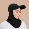 mode musulmane couverture complète bonnet hijab avec visière prêt à porter visière modeste sous écharpe bonnet couleur unie turban casquette