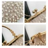 pochette en perles pour femmes, sac à main de soirée, sac à bandoulière de mariée pour femmes, pochette de bal de mariage