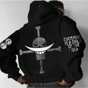ONE PIECE Anime barbe blanche sweat à capuche imprimé 2025 automne/hiver hommes femmes décontracté ample japonais Harajuku pur coton à capuche