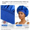 bonnet en soie pour hommes et femmes, bonnet pour dormir, haute élasticité, large bande souple, bonnet de sommeil pour tresses de cheveux bouclés