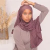 hijab instantané avec casquette en jersey de mousseline de soie pour femme, voile à la mode musulmane, Écharpe de sauna, islam