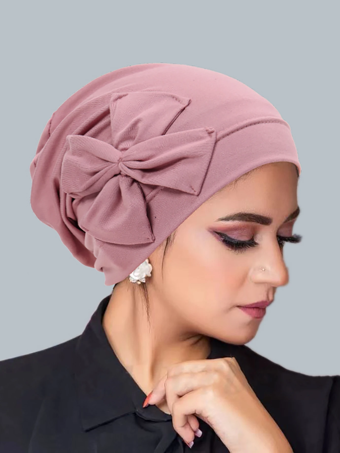 nouveau femmes musulmanes intérieur hijab chapeau nœud papillon turban indien bonnet foulard bonnets perte de cheveux tête enveloppement chimio casquette turbante mujer