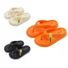 tongs confortables à plateforme avec lettres eva, sandales antidérapantes à semelles épaisses, pantoufles de plage souples pour dames