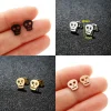 boucles d'oreilles gothiques en acier inoxydable pour homme et fille, piercing tragus, aile d'ange, crâne fantôme, cœur, clou d'amour