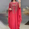 Abayas pour femmes dubaï luxe 2025 mousseline de soie Boubou robe de mode musulmane Caftan Marocain Occasions de fête de mariage Djellaba Femme