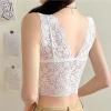 soutien gorge en dentelle pour femmes, col en v profond, lingerie sexy, sans fil, débardeur, sous vêtements féminins, dos en v, bralette rembourrée, camisole