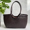 sacs à main femmes en cuir véritable sac à bandoulière tissage sac à provisions décontracté vintage grand fourre tout sac à main peau de vache croix sacs à main dame