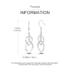 boucles d'oreilles en diamant rotatif délicates originales, en argent 925, bijoux de luxe pour femmes, cadeau de remise de diplôme pour petite amie