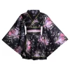 kimono court de style japonais pour femmes, imprimé yukata amélioré, costume de spectacle sur scène, cosplay