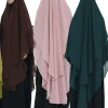 Maxi tiens imar Abaya pour femmes, robe hijab musulmane, Ramadan, Eid, Dubaï, Niqab en mousseline de soie, Islam Maxi tiens imar Abaya pour femmes, robe hijab musulmane, Ramadan, Eid, Dubaï, Niqab en mousseline de soie, Islam