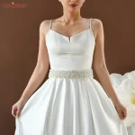 TOPQUEEN M122 ceinture de mariée en perles pour femmes, élégante, faite à la main, Robe marocaine, accessoires personnalisables