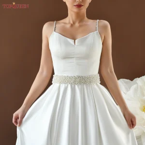TOPQUEEN M122 ceinture de mariée en perles pour femmes, élégante, faite à la main, Robe marocaine, accessoires personnalisables