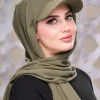 Nouveau Musilm à la mode femmes Jersey Hijab avec capuchon de boule de Base casquette de Sport d&rsquo;été prêt à porter maillot instantané Sport Hijabs