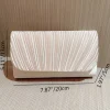 sac de soirée élégant en satin pour femmes, pochette plissée, sac à main de mariage, fourre tout formel, pochette de bal avec strass pour mariage, mariée