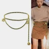 mode chaîne en or ceinture femme taille réglable gland métal ceintures pour femmes haute qualité facile ceinture mince sangle