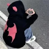 Sweat à capuche diable pour femmes et hommes, Style foncé, Vintage, Harajuku, fermeture éclair, Hip Hop, Streetwear, Y2k, esthétique, Cardigan Grunge Sweat à capuche diable pour femmes et hommes, Style foncé, Vintage, Harajuku, fermeture éclair, Hip Hop, Streetwear, Y2k, esthétique, Cardigan Grunge