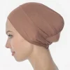 Hijab musulman en coton pour femme, bonnet élastique, sous-écharpe en jersey, bonnet fermé, chapeau monochrome, turban musulman, capuche pour femme, document haut de gamme