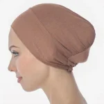 Hijab musulman en coton pour femme, bonnet élastique, sous-écharpe en jersey, bonnet fermé, chapeau monochrome, turban musulman, capuche pour femme, document haut de gamme