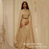 Robe de soirée arabe avec cape plissée, robes de soirée A-ligne pour les occasions formelles, taille personnalisée, longue robe de Rharabe