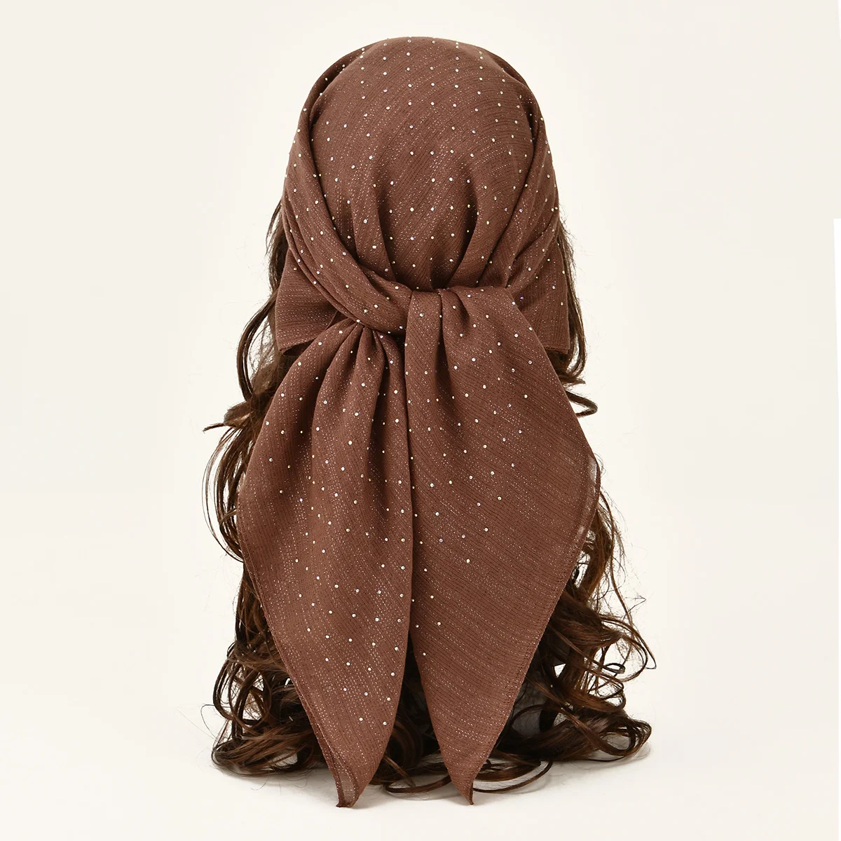 Foulard carré musulman 80x80cm pour femmes, Hijab solide avec strass, paillettes scintillantes, foulard en coton, bandeau islamique, Turban Foulard carré musulman 80x80cm pour femmes, Hijab solide avec strass, paillettes scintillantes, foulard en coton, bandeau islamique, Turban