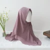 mousseline de soie hijab jersey hijabs pour femmes turban malais pull couvre chef double couche couleur unie foulard bonnet hijab turbante