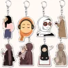 Mode Islam fille musulmane femme porte-clés pour accessoires sac Ramadan Eid Mubarak Hijab porte-clés bijoux Fans féminisme cadeaux