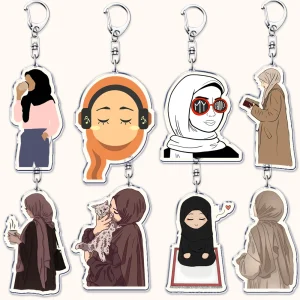 Mode Islam fille musulmane femme porte-clés pour accessoires sac Ramadan Eid Mubarak Hijab porte-clés bijoux Fans féminisme cadeaux Mode Islam fille musulmane femme porte-clés pour accessoires sac Ramadan Eid Mubarak Hijab porte-clés bijoux Fans féminisme cadeaux