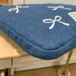 Sac d&rsquo;ordinateur de mode moderne 14 pouces, pochette d&rsquo;ordinateur brodée avec nœud papillon, étui de transport souple antichoc pour tablette, lieu de travail