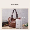 grands sacs à main en similicuir vintage pour femmes, sac fourre tout pour dames, sac de luxe design, noir, marron, vin, rouge, bleu, vert, tendance, nouveau, 2024
