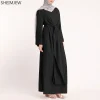 abaya robe longue de style musulman pour femmes, vêtement rétro, couleur unie, à lacets, taille haute, pleine longueur, pour service de culte, nouvelle collection printemps été
