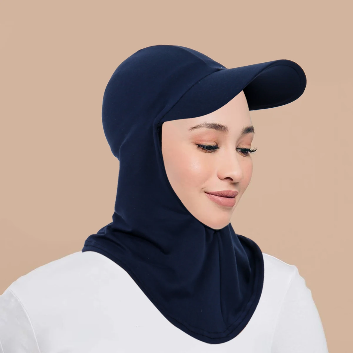 mode musulmane couverture complète bonnet hijab avec visière prêt à porter visière modeste sous écharpe bonnet couleur unie turban casquette