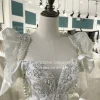 robes de mariée de luxe à paillettes, manches courtes bouffantes, accessoires de mariage, couverture boléro, manches d'épaule personnalisées pour femmes