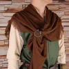 Écharpe médiévale enveloppante cape épaule écharpe longue écharpe avec broche pour femmes hommes