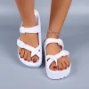 sandales plates chaussures de créateur sandales d'été pour femmes chaussures pour femmes élégantes pantoufles diapositives semelle épaisse ampoules réglables eva plage