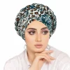 nouvelle tresse hijabs femmes croix front imprimé fleuri femme musulmane turban pour fête élégant islamique bandeau élastique hijab bonnets