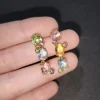 pièces plaquées or 18 carats à la mode avec accents de cristal captivants, idéales pour les entreprises de livraison directe