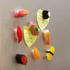 aimants de réfrigérateur mignons aimants drôles pour réfrigérateur, aimant de réfrigérateur sushi fin pour tableaux blancs décoration de la maison magnétique