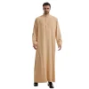 hommes musulmans jubba thobe fermeture éclair kimono longue robe saoudienne islamique musulman vêtements abaya caftan dubaï robe arabe djellaba dishdasha