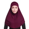 chapeau de prière musulmane pour femmes, 2 pièces, sous écharpe, hijab niquabs, foulard islamique, turban doux ninja, couleur unie, chapeau du moyen orient