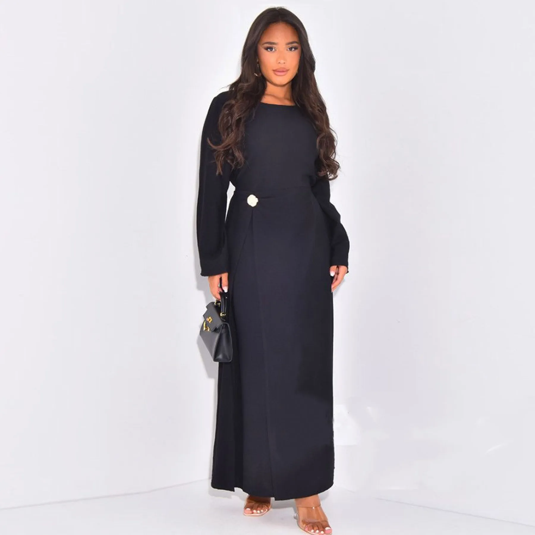 robe longue musulmane eid abaya pour femmes, robes portefeuille, ramadan, maroc, dubaï, caftan de luxe, islam, saoudien, arabe jalabiya abayas