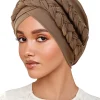 casquettes hijab musulmanes tressées de couleur unie pour femmes, turban indien, bonnet à la mode, accessoires pour vêtements islamiques