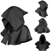 cape gothique punk à capuche pour halloween, pour cosplay, unisexe, rôle pour adultes, cosplay, sorcière médiévale, manteau, costume, chapeau de fête