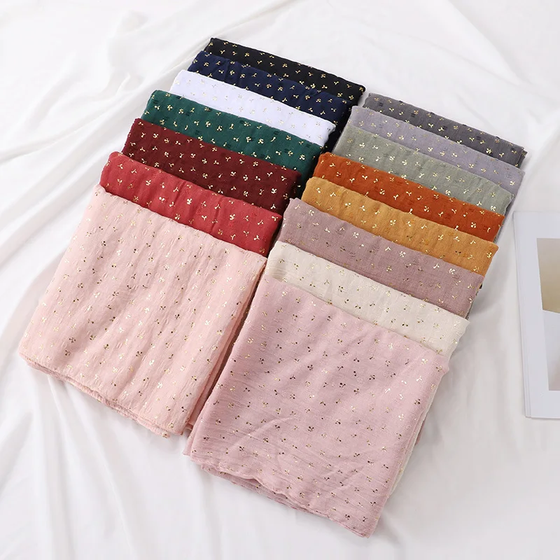 hijabs en coton pour femme longue bronzante femmes musulmanes floral longs hijabs islam foulards bandeau turban bandeau