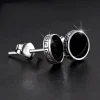 boucles d'oreilles personnalisées en argent 925 pour hommes, bijoux simples street punk hip hop