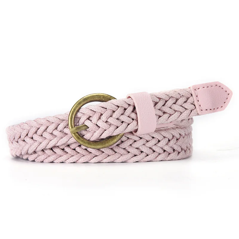 Ceinture bohème tressée en corde de cire pour femmes, gothique, Vintage, accessoires pour robe en jean, ceinture à la mode, Design Simple, boucle ardillon