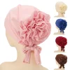nouvelles femmes pré attachées hijabs pour femmes turban chapeau intérieur hijab casquettes couleur unie dos fleur abaya islam udnerscarf femmes hijabs